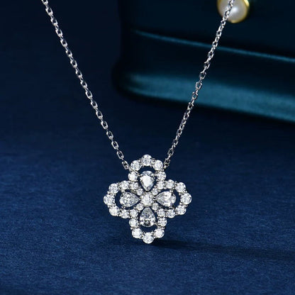 [アンジェラジュエリー]ループネックレス フルモチーフ ダイヤモンド 16mm マルチカラー