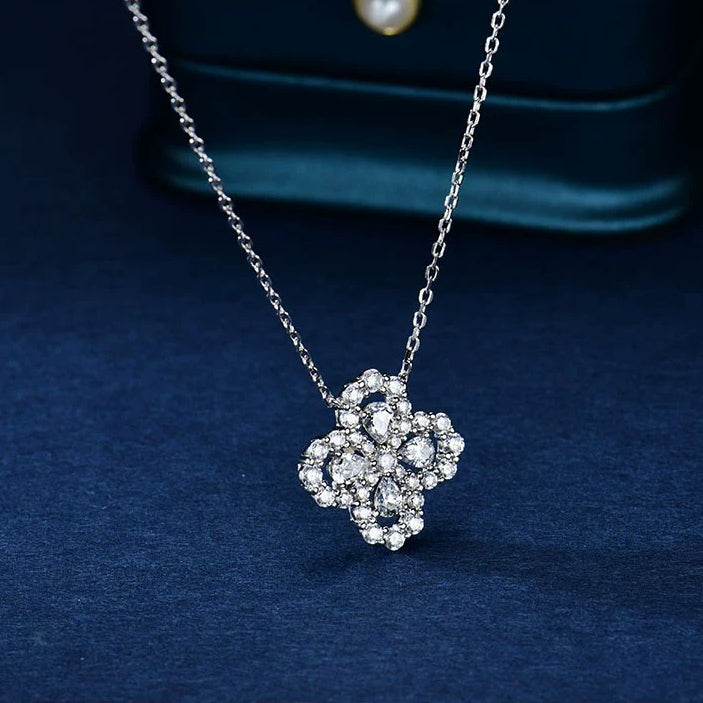 [アンジェラジュエリー]ループネックレス フルモチーフ ダイヤモンド 16mm マルチカラー