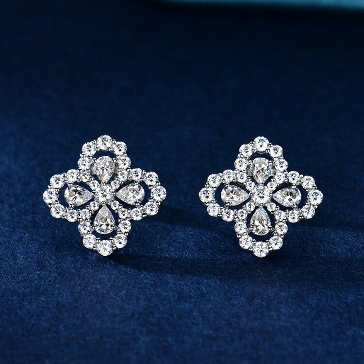 [Angela Schmuck] Creolen mit Vollmotiv, Diamant, 16 mm