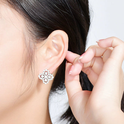 [Angela Schmuck] Creolen mit Vollmotiv, Diamant, 16 mm