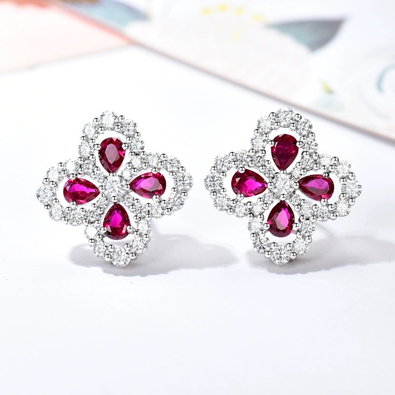 [Angela Schmuck] Creolen mit Vollmotiv, Diamant, 16 mm