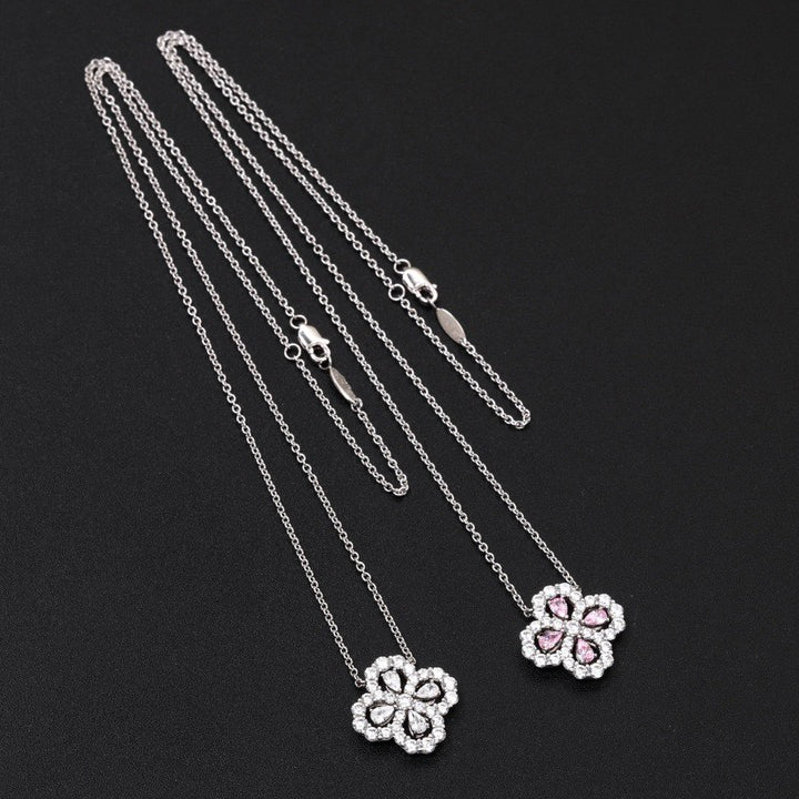 [アンジェラジュエリー]ループネックレス フルモチーフ ダイヤモンド 16mm マルチカラー