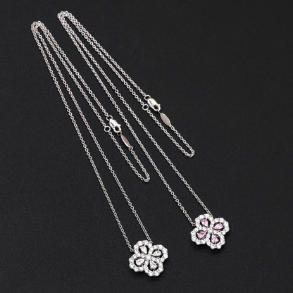 [アンジェラジュエリー]ループネックレス フルモチーフ ダイヤモンド 16mm マルチカラー