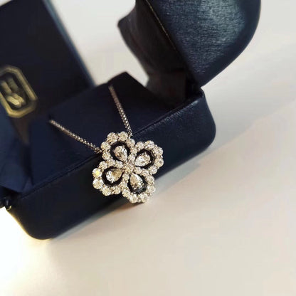 [アンジェラジュエリー]ループネックレス フルモチーフ ダイヤモンド 16mm マルチカラー
