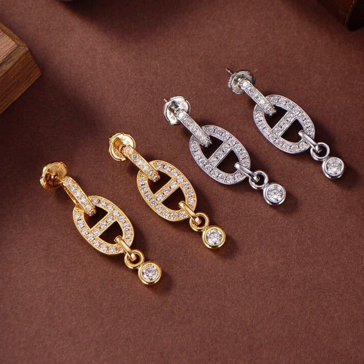 [Angela Schmuck]HM CHAINE DIAMANT OHRRINGE