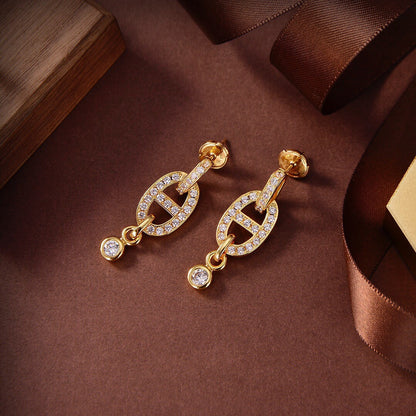 [Angela Schmuck]HM CHAINE DIAMANT OHRRINGE