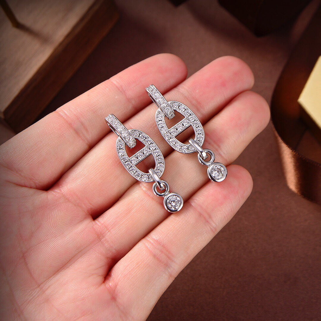 [Angela Schmuck]HM CHAINE DIAMANT OHRRINGE