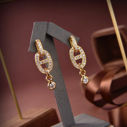 [Angela Schmuck]HM CHAINE DIAMANT OHRRINGE