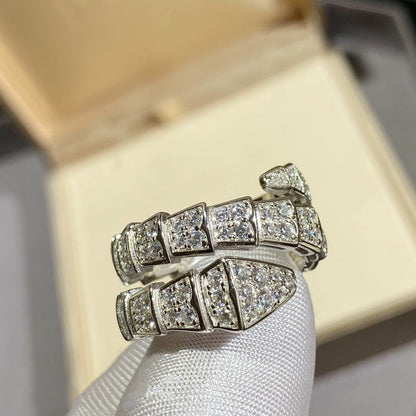 [Angela Jewellery]SERPENTI DOPPELRING SILBER MIT DIAMANTEN