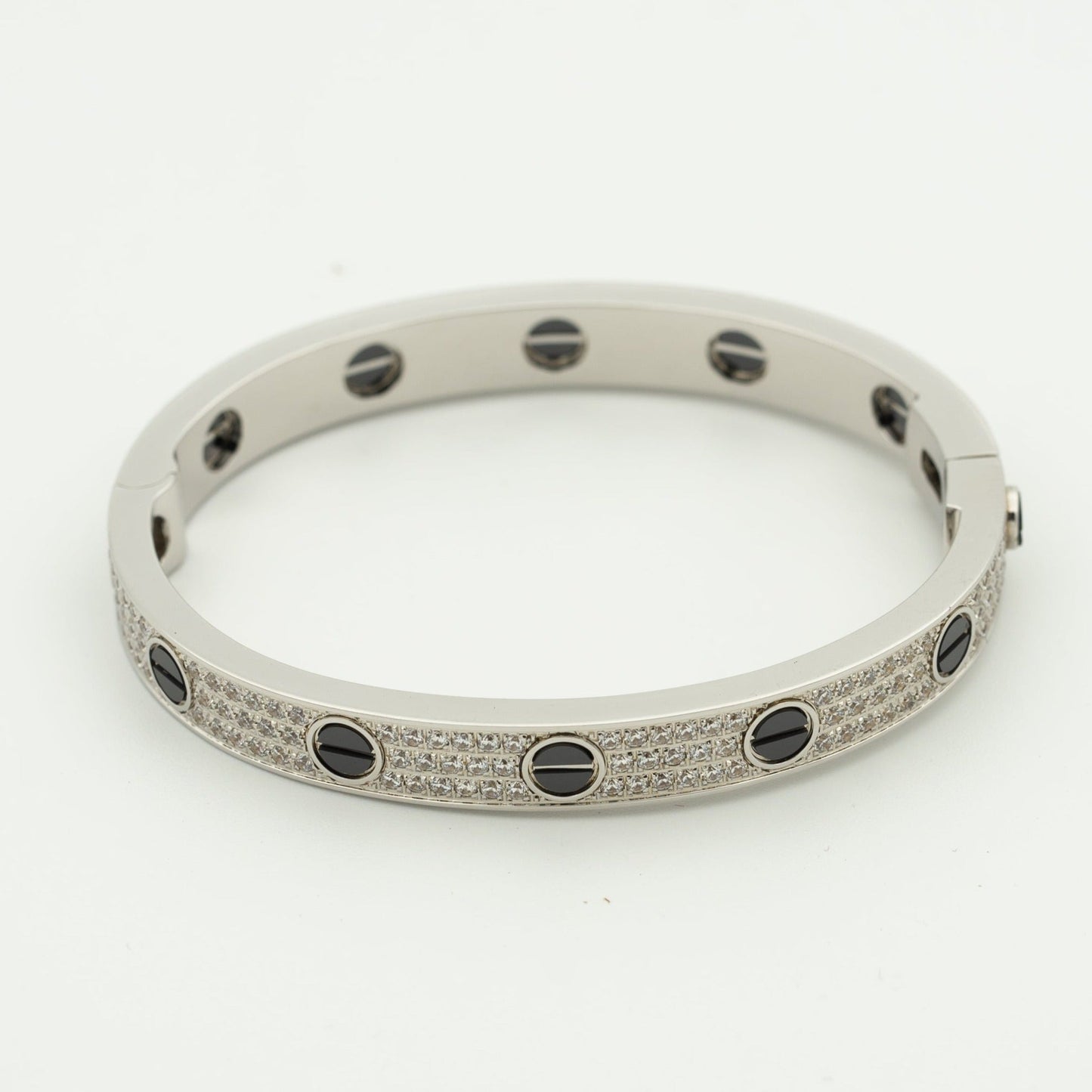 [Angela Schmuck] Liebesarmband, 6,1 mm, mit Diamanten besetzt, Keramik 