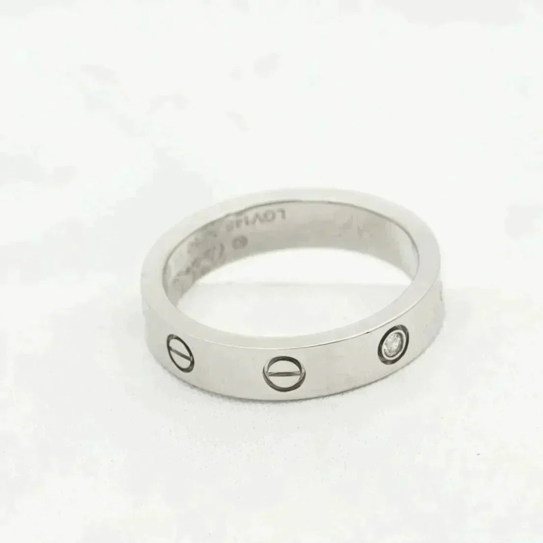 [Angela Schmuck]Liebesring 4mm 1 Diamant Silber