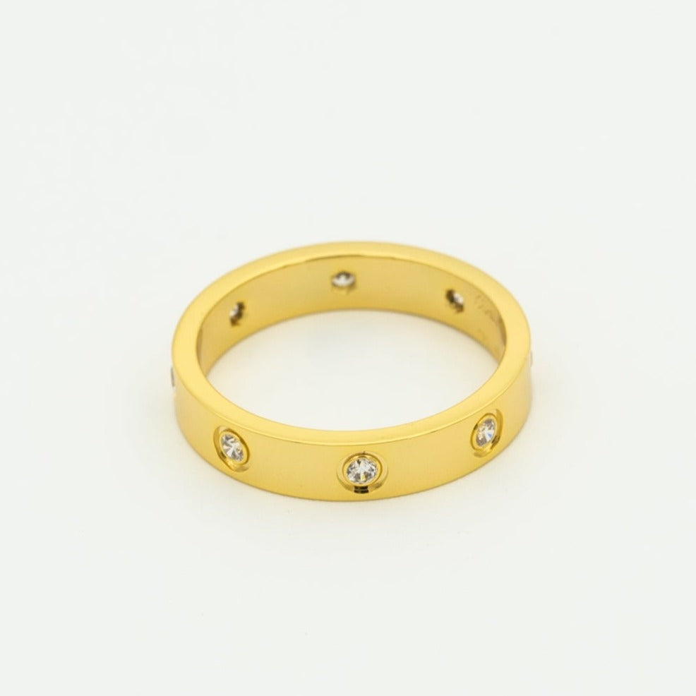 [アンジェラジュエリー]ラブリング 3.6mm 8ダイヤモンド