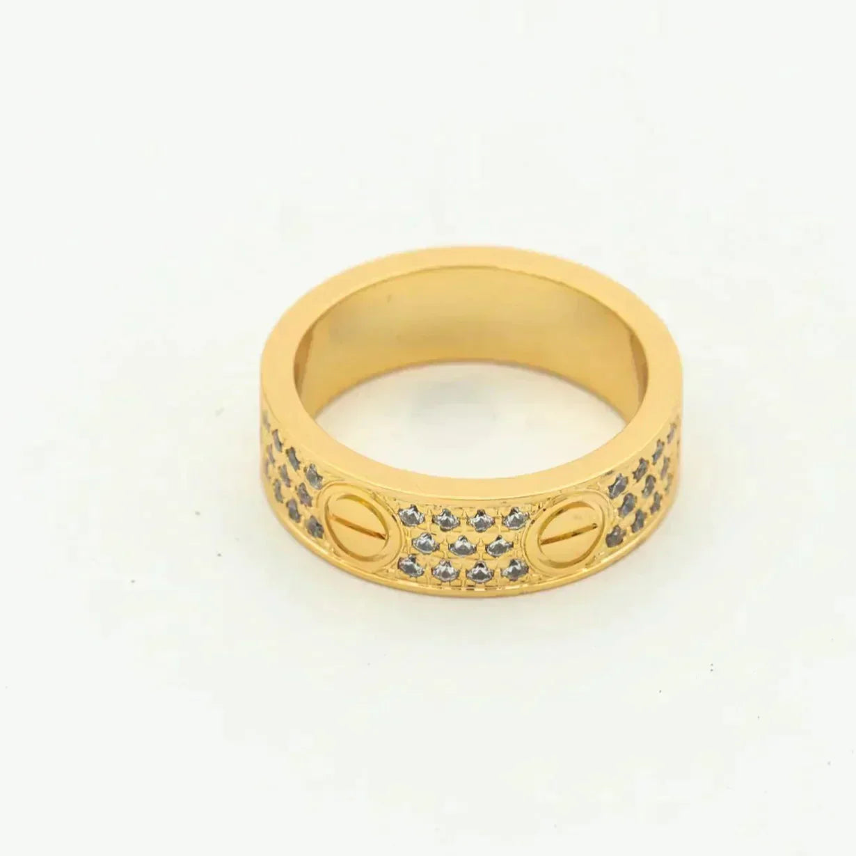 [アンジェラジュエリー]ラブリング 5.5mm ダイヤモンドパヴェ