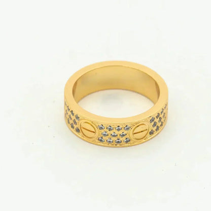 [アンジェラジュエリー]ラブリング 5.5mm ダイヤモンドパヴェ