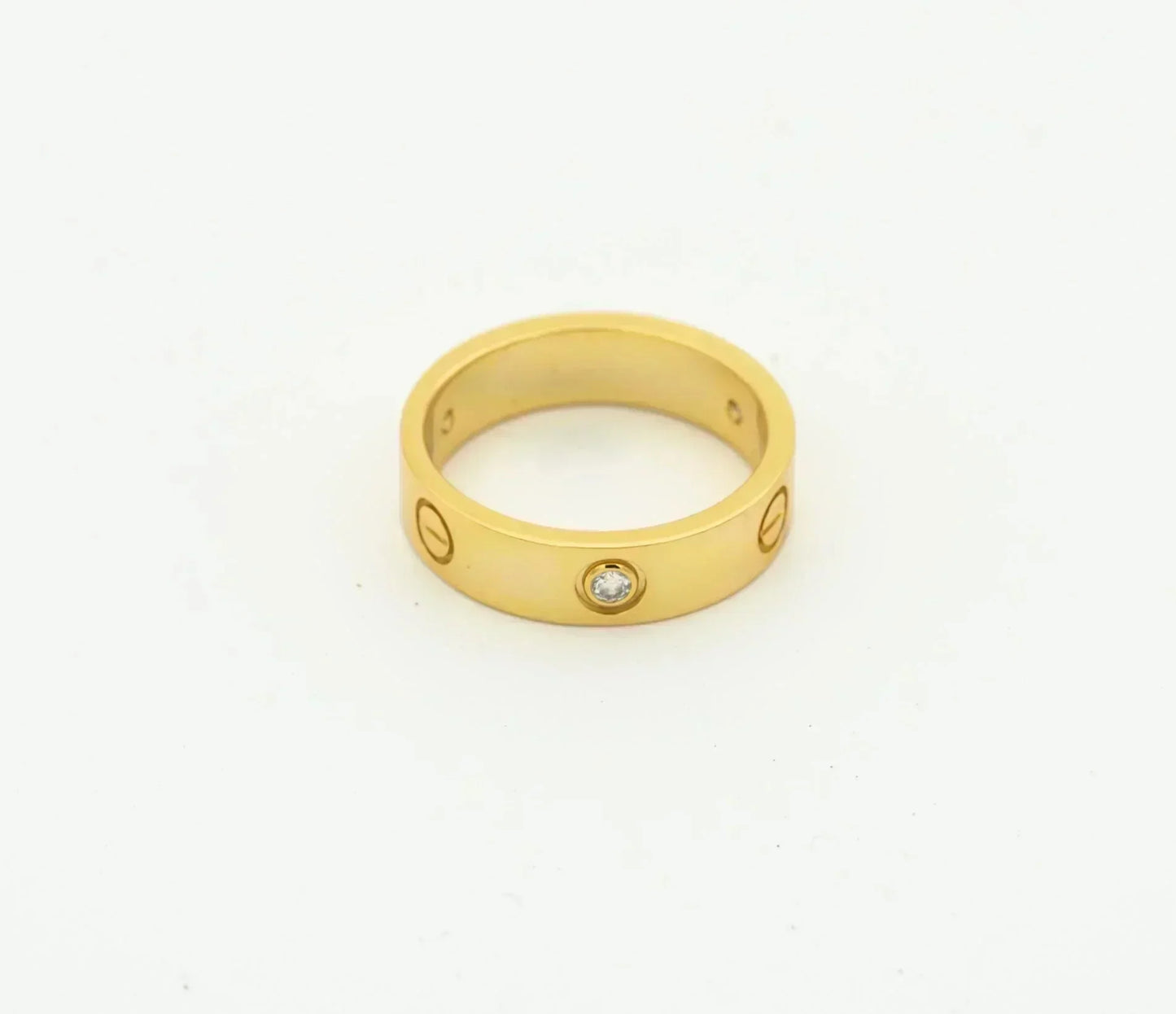[Angela Schmuck]Liebesring 4mm 1 Diamant Gold