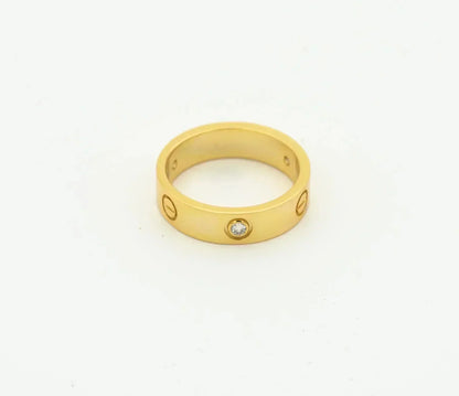 [Angela Schmuck]Liebesring 4mm 1 Diamant Gold