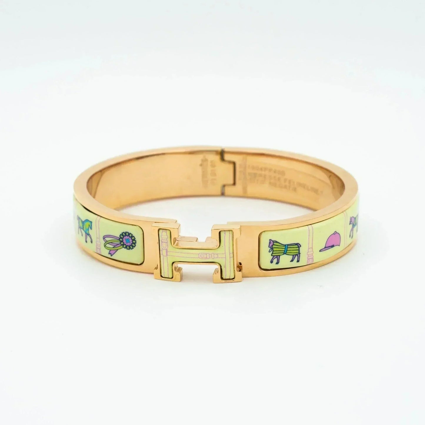 [Angela Jewellery]H Roségold Armband Creme Keramik