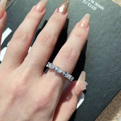 Angela Jewelry]Exquisiter Tennisring im Birnenschliff