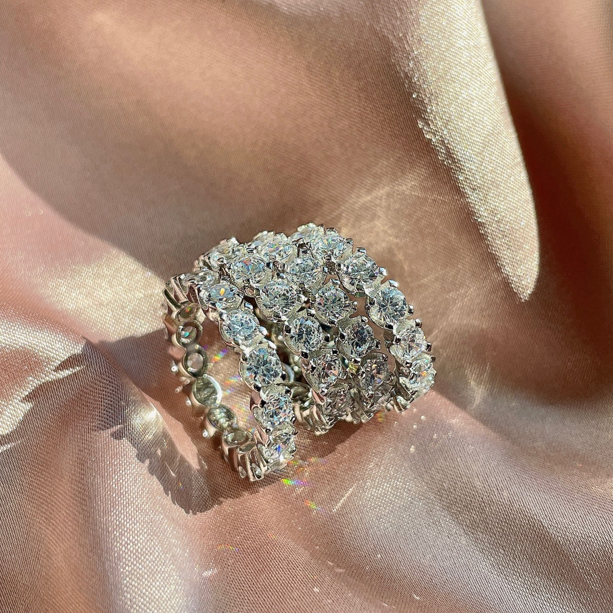 Angela Jewelry]Eternity Tennisring im Rundschliff