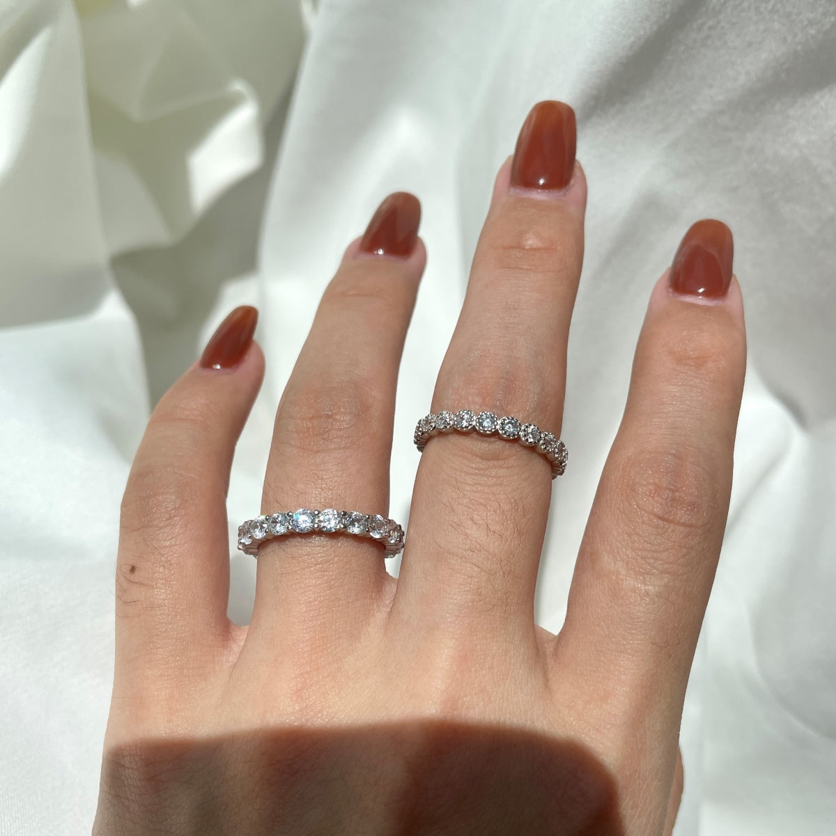 Angela Jewelry]Funkelnder Tennisring im Rundschliff