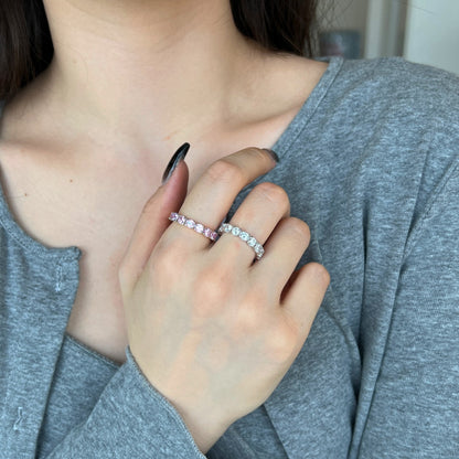 Angela Jewelry]Eternity Tennisring im Rundschliff