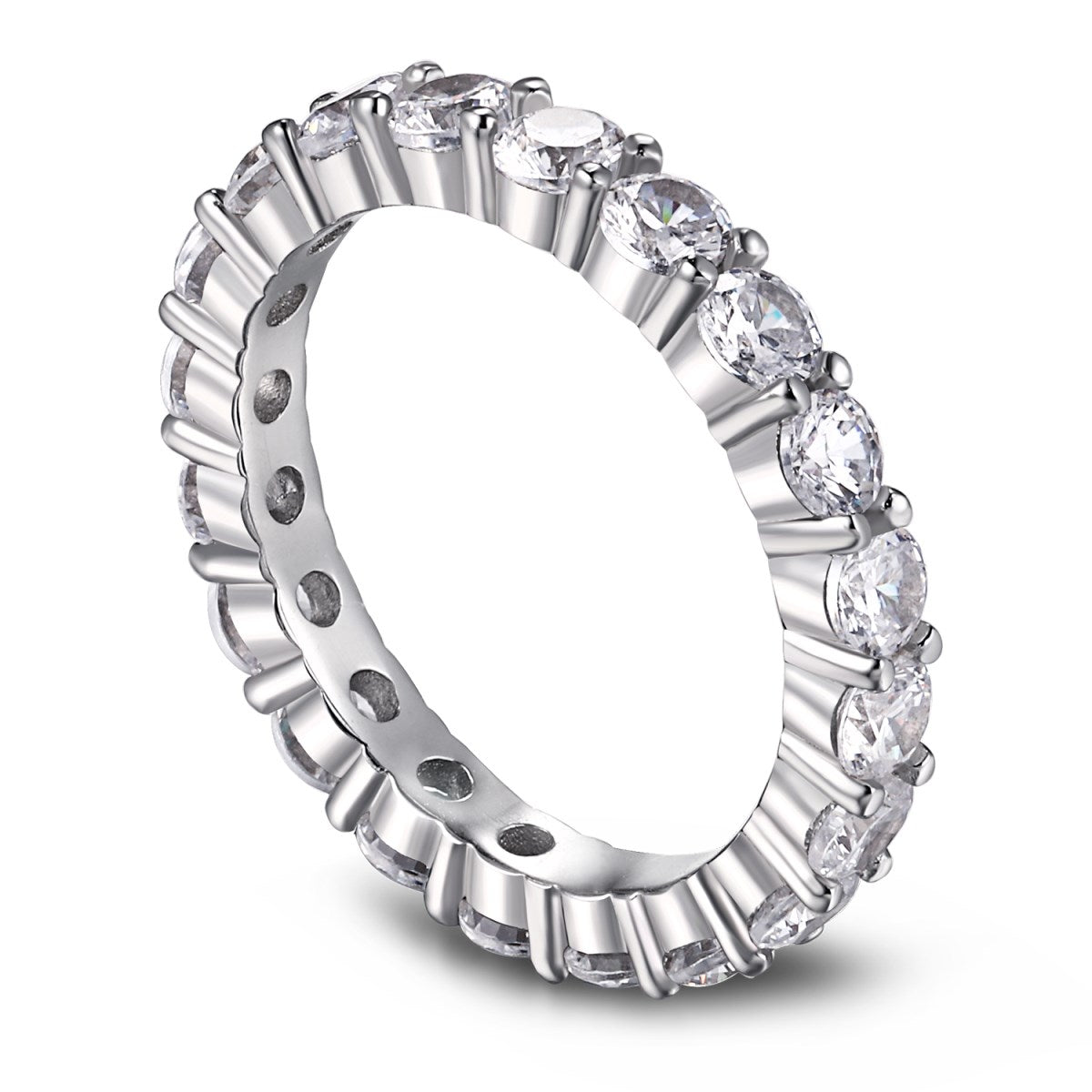 Angela Jewelry]Funkelnder Tennisring im Rundschliff