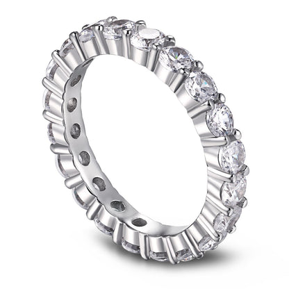 Angela Jewelry]Funkelnder Tennisring im Rundschliff