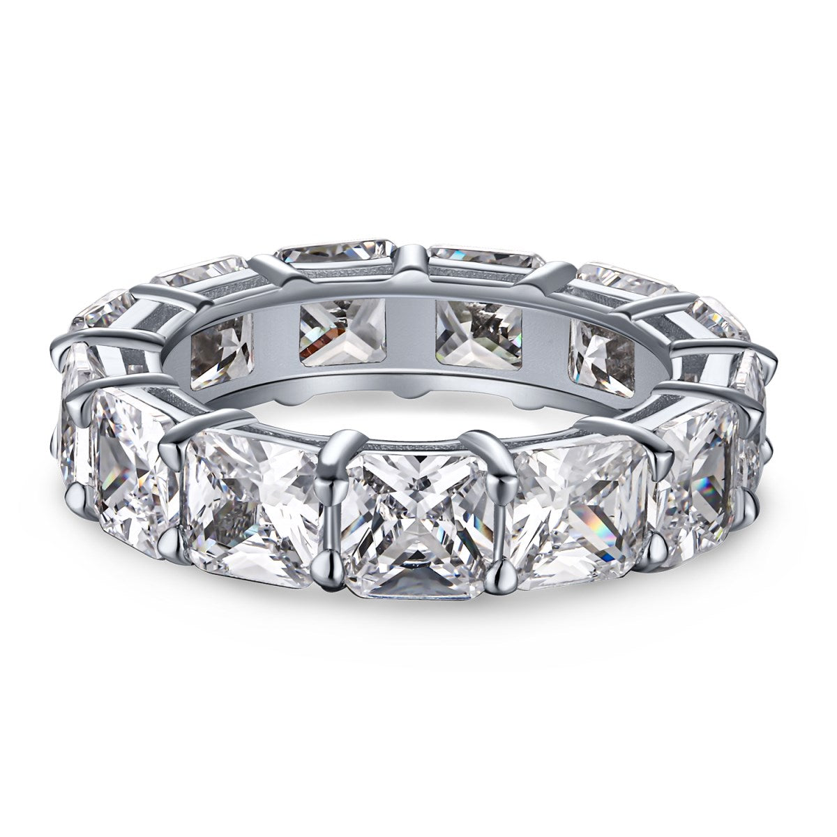 Angela Jewelry]Eleganter Tennisring im Prinzessschliff