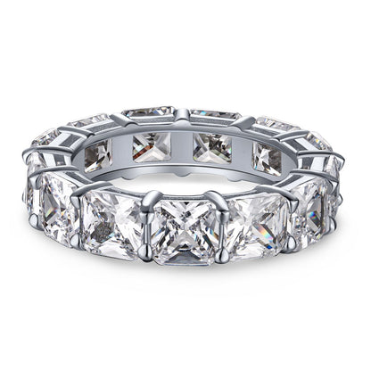 Angela Jewelry]Eleganter Tennisring im Prinzessschliff