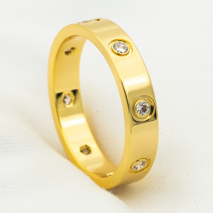[アンジェラジュエリー]ラブリング 3.6mm 8ダイヤモンド
