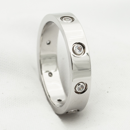 [アンジェラジュエリー]ラブリング 3.6mm 8ダイヤモンド