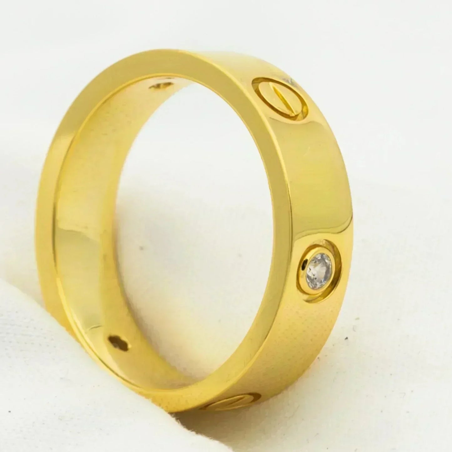 [Angela Schmuck]Liebesring 5,5 mm 3 Diamanten Gold