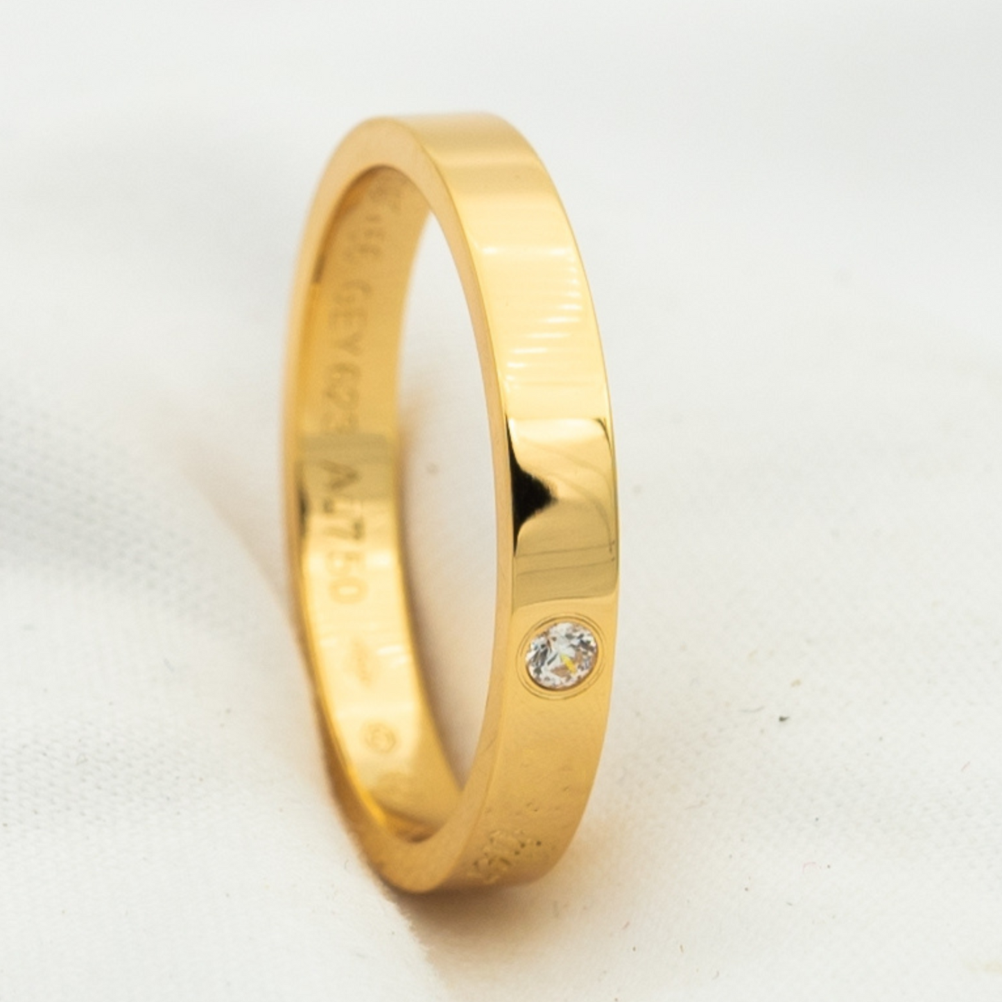 [アンジェラジュエリー]ラブリング 4mm 1ダイヤモンド