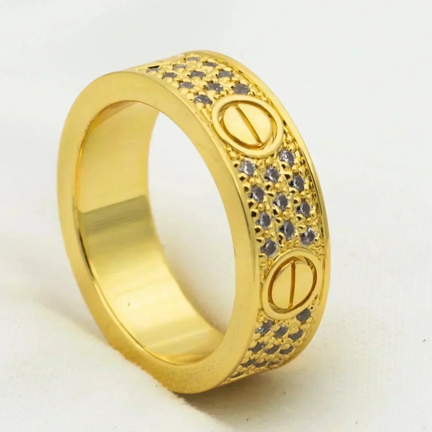 [アンジェラジュエリー]ラブリング 5.5mm ダイヤモンドパヴェ