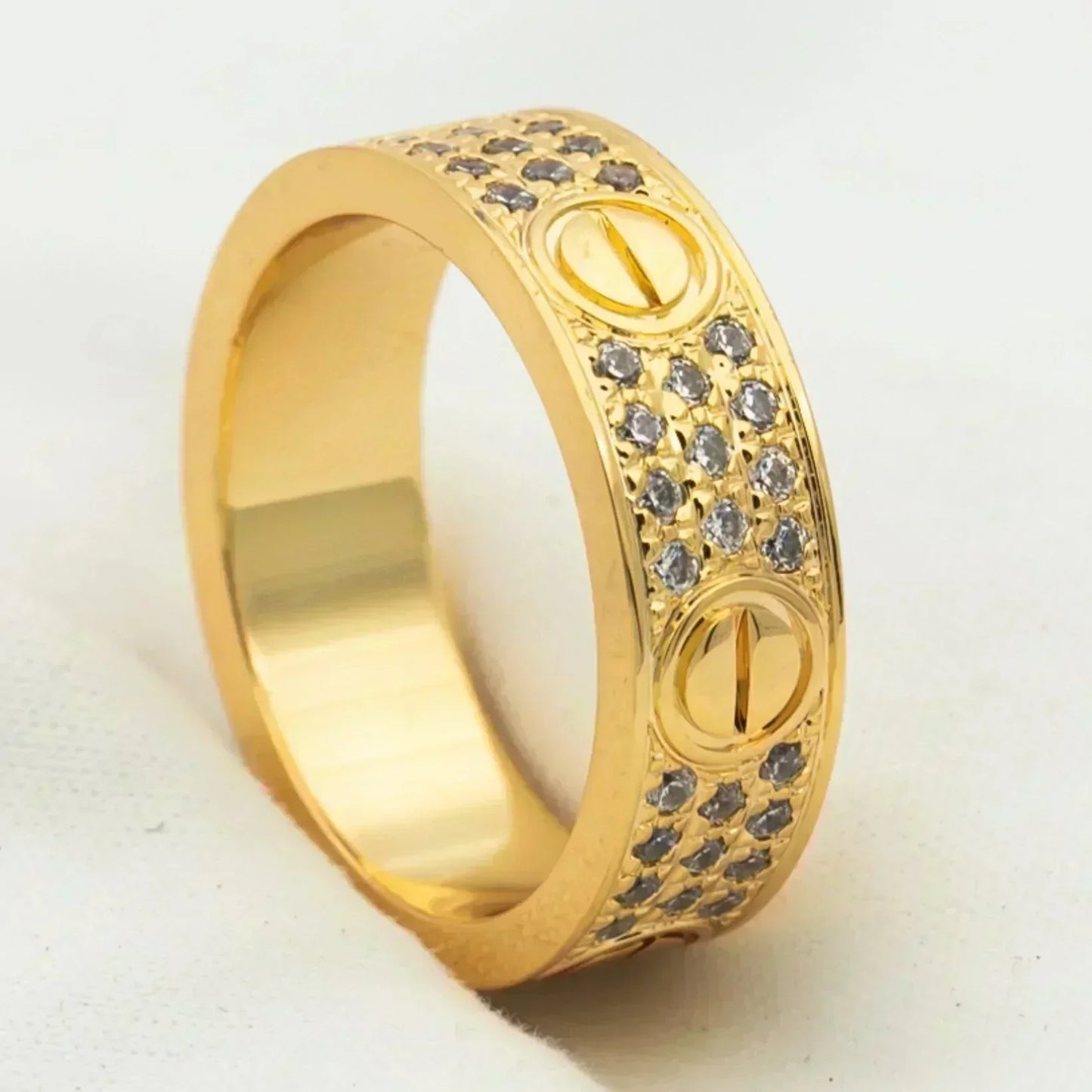 [アンジェラジュエリー]ラブリング 5.5mm ダイヤモンドパヴェ