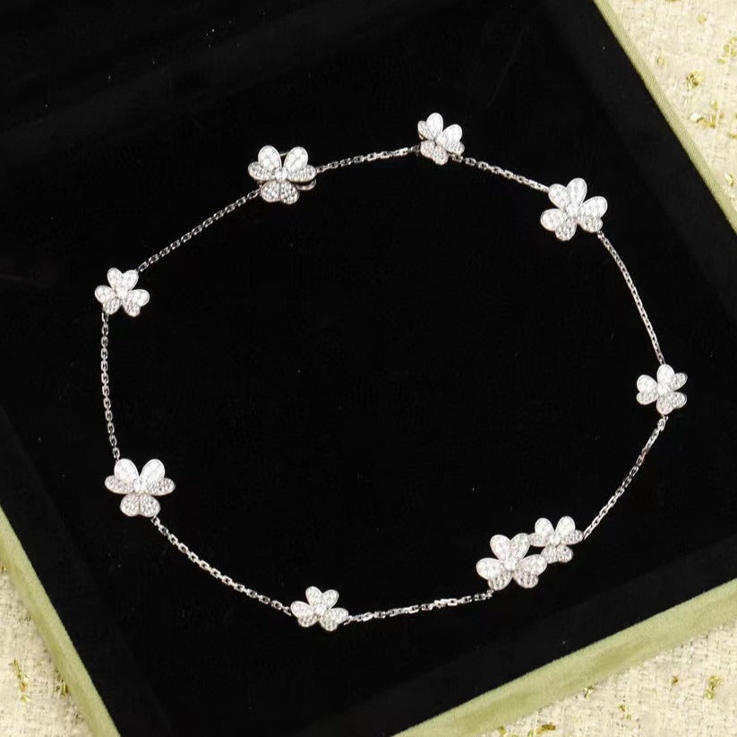[Angela Schmuck]FRIVOLE SILBER 9 BLUMEN HALSKETTE