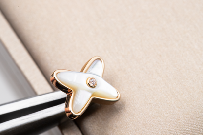 [Angela Jewellery]JEUX DE WHITE MOP ROSÉGOLD DIAMANT OHRRINGE