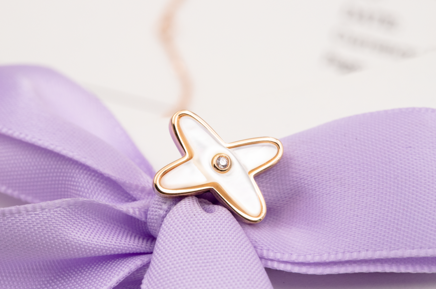 [Angela Jewellery]JEUX DE WHITE MOP PINK GOLD DIAMANT OHRRINGE