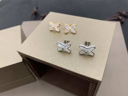 [Angela Jewellery]JEUX DE WHITE MOP SILBER DIAMANT OHRRINGE