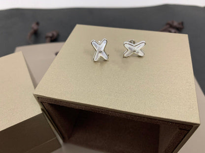[Angela Jewellery]JEUX DE WHITE MOP SILBER DIAMANT OHRRINGE