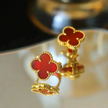 [Angela Schmuck]CLOVER MEDIUM 1 MOTIFS KARNEOL OHRRINGE