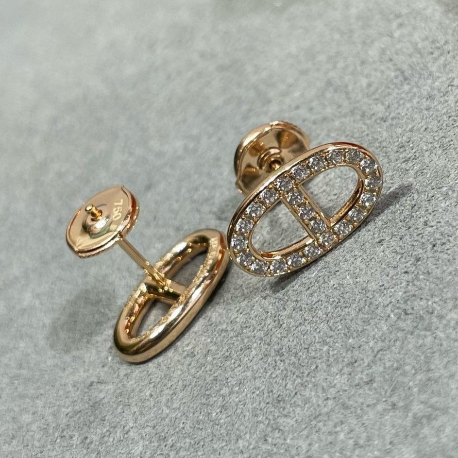 [Angela Schmuck]HM VOLLE DIAMANT-OHRSTECKER MIT SCHWEINENASEN