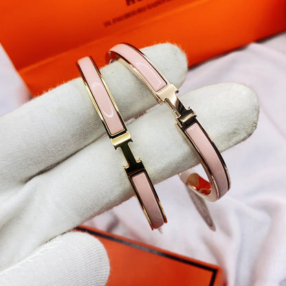 [Angela Jewellery]KLASSISCHES HM CLIC PINK 8MM EMAILLE ARMBAND