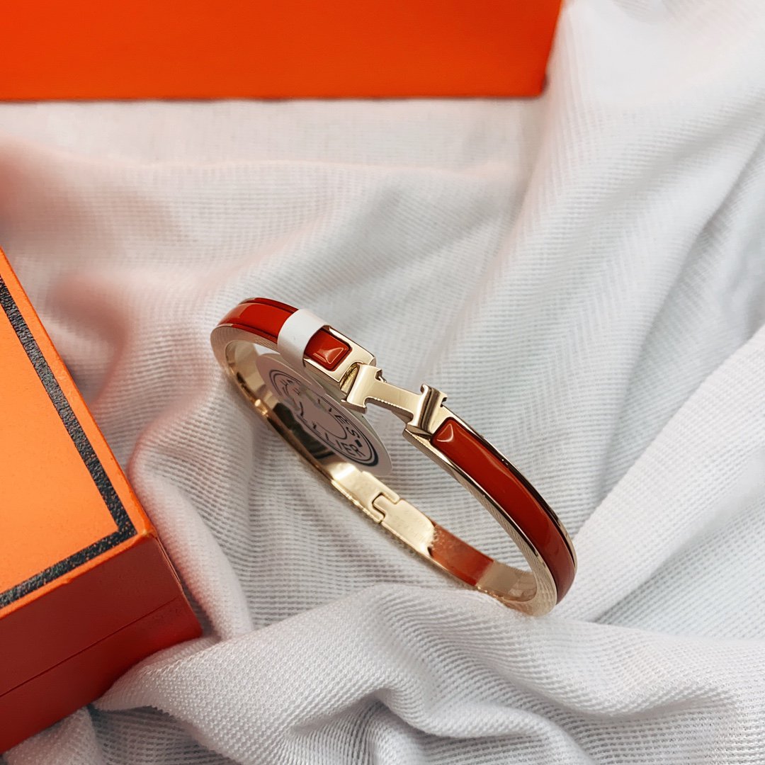 [Angela Jewellery]KLASSISCHES HM CLIC ROT 8MM EMAILLE ARMBAND