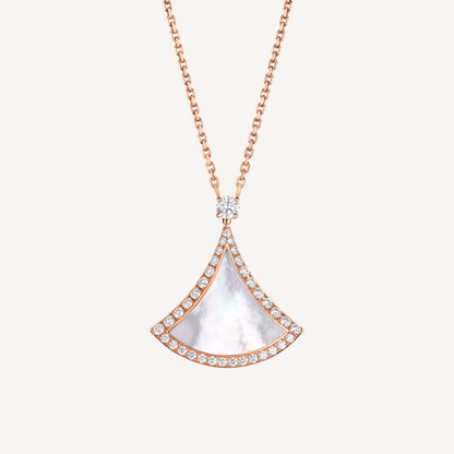 [Angela Schmuck]DREAM MOP DIAMANT PAVED ROSA GOLD HALSKETTE