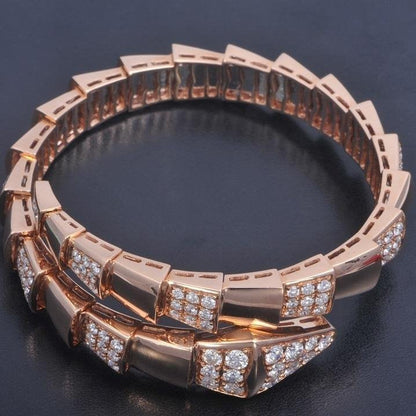 [アンジェラジュエリー]セルペンティ ワイドブレスレット ピンクゴールド ダイヤモンド