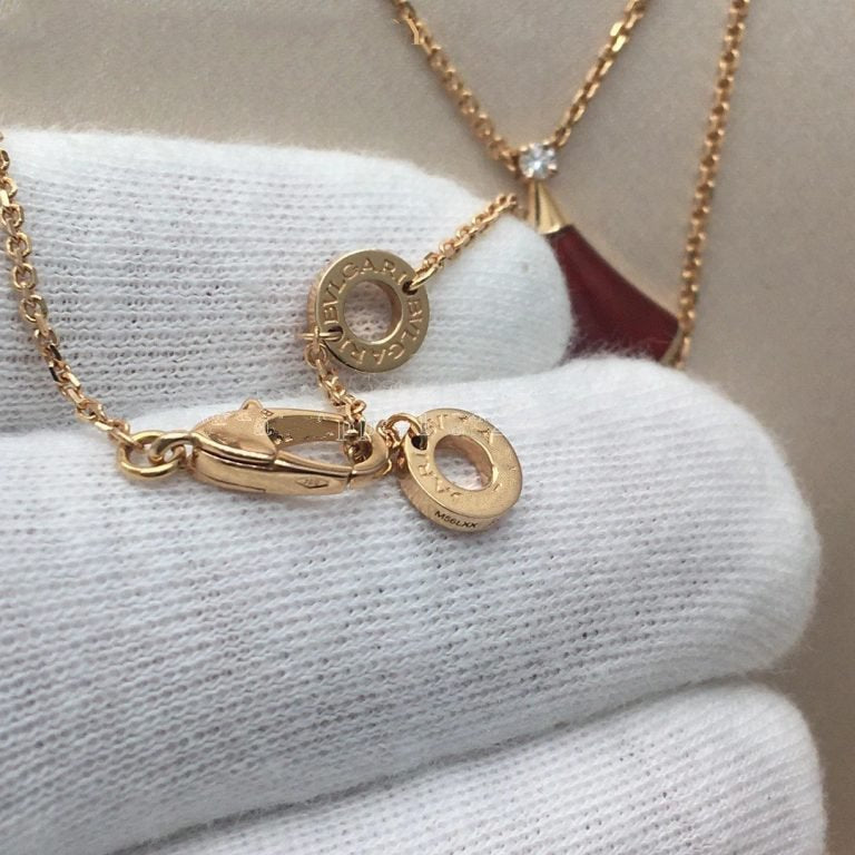 [Angela Schmuck]TRAUM HALSKETTE KARNEOL 1 DIAMANT