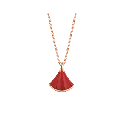 [Angela Schmuck]TRAUM HALSKETTE KARNEOL 1 DIAMANT