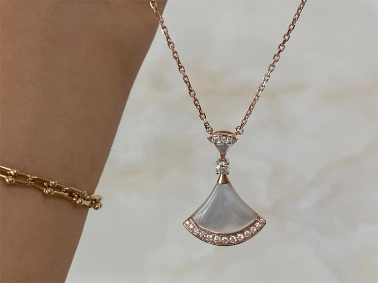 [アンジェラジュエリー]ドリームネックレス モップ ピンクゴールド ダイヤモンド