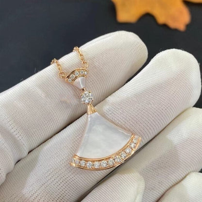 [アンジェラジュエリー]ドリームネックレス モップ ピンクゴールド ダイヤモンド